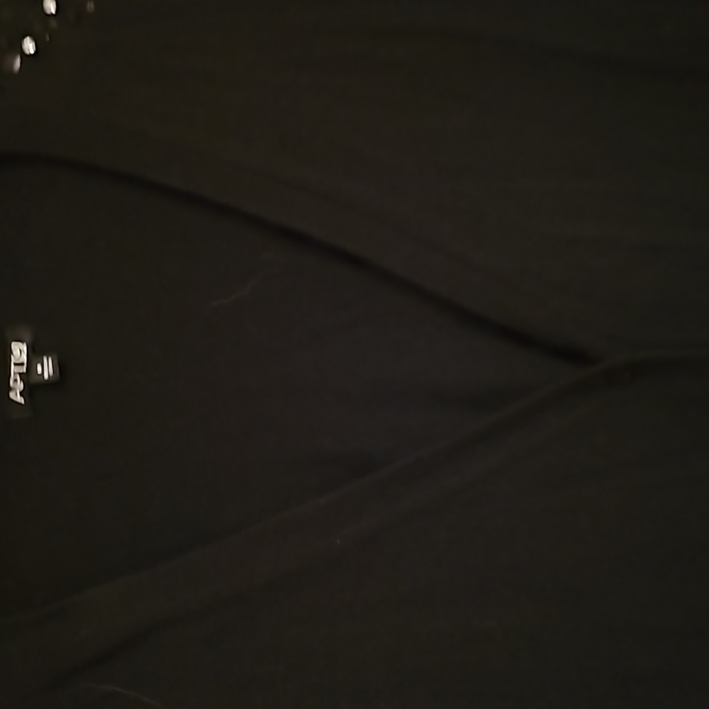 Apt.9 Black Long ...Front Button Up Size M - image 6